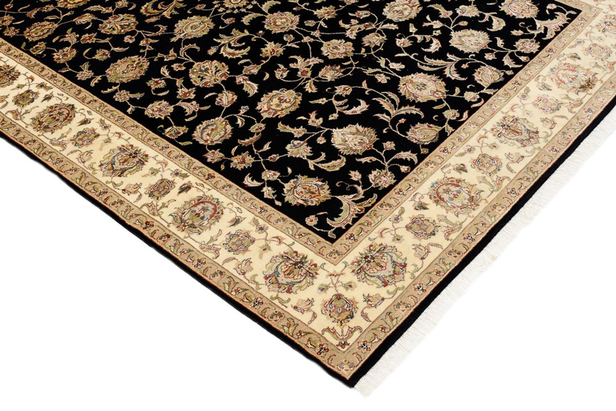 Alfombra oriental - Tabriz - 214 x 155 cm - azul oscuro