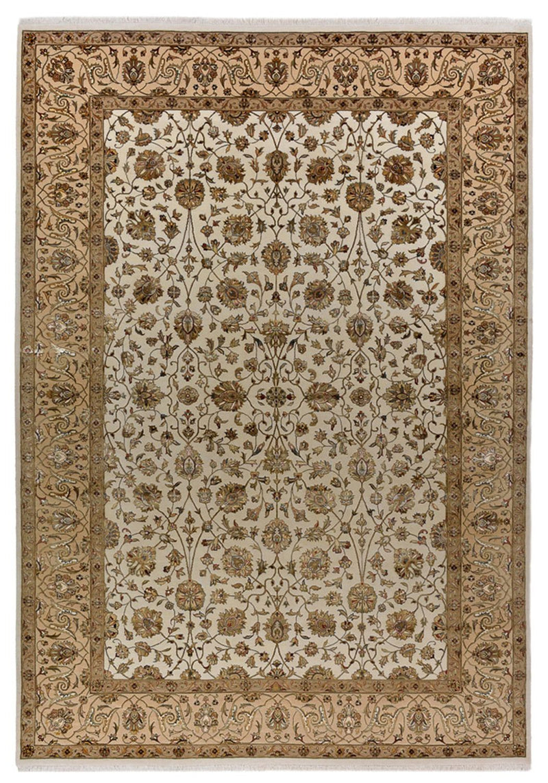 Alfombra oriental - Tabriz - 307 x 215 cm - crema