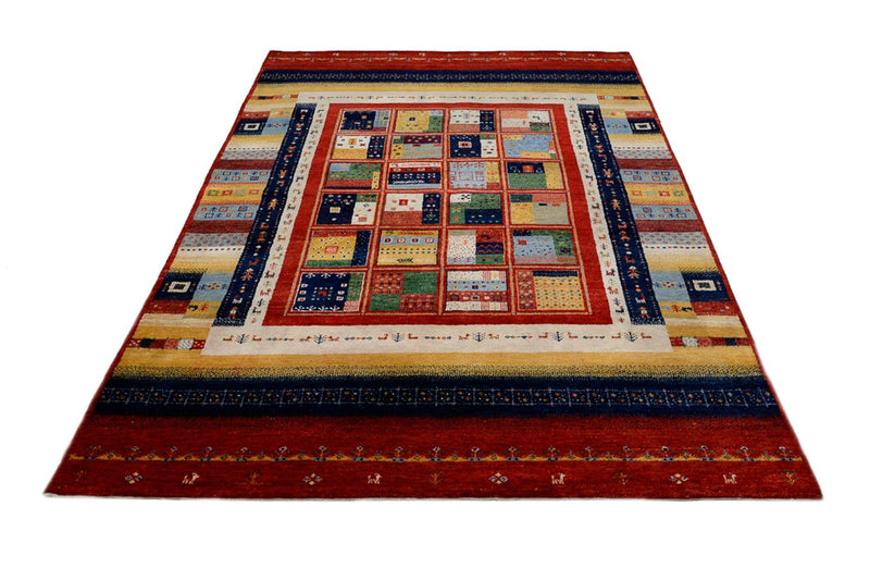 Alfombra Gabbeh - Loribaft Indus - 242 x 173 cm - multicolor