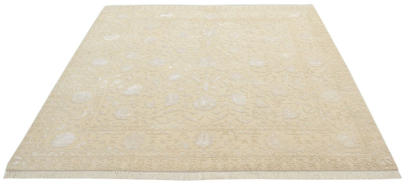 Alfombra oriental cuadrado  - 206 x 205 cm - beige claro