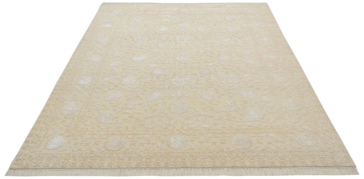 Alfombra oriental - 253 x 207 cm - beige claro