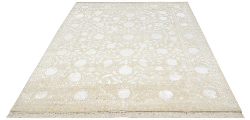 Alfombra oriental - 253 x 207 cm - beige claro