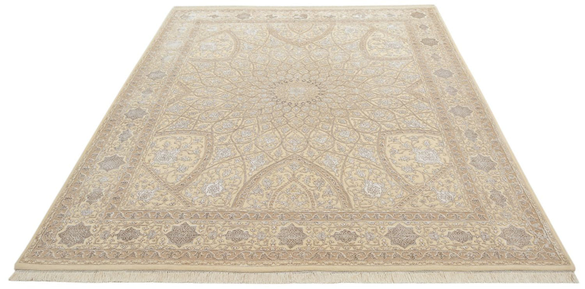 Alfombra oriental - 252 x 207 cm - beige oscuro