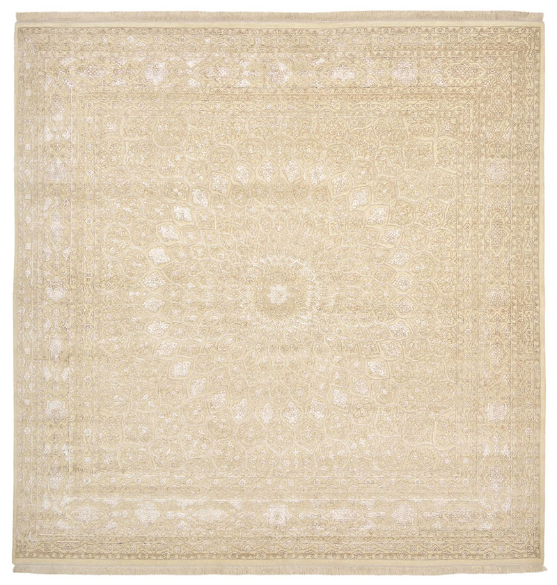 Alfombra oriental cuadrado  - 304 x 301 cm - beige oscuro