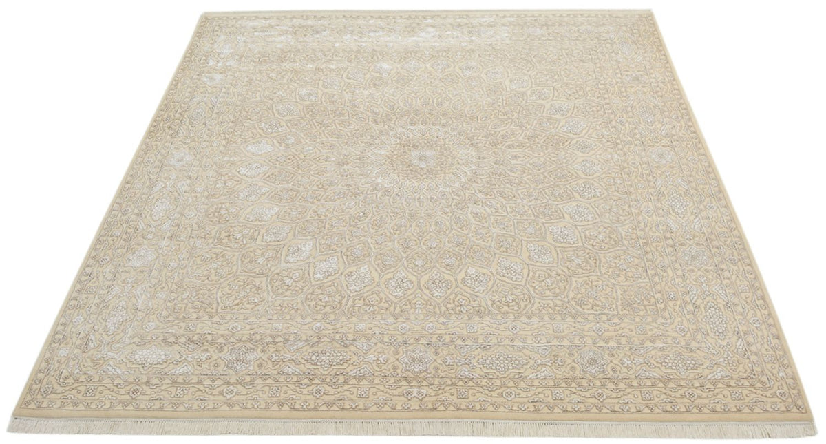 Alfombra oriental cuadrado - 246 x 245 cm - beige oscuro