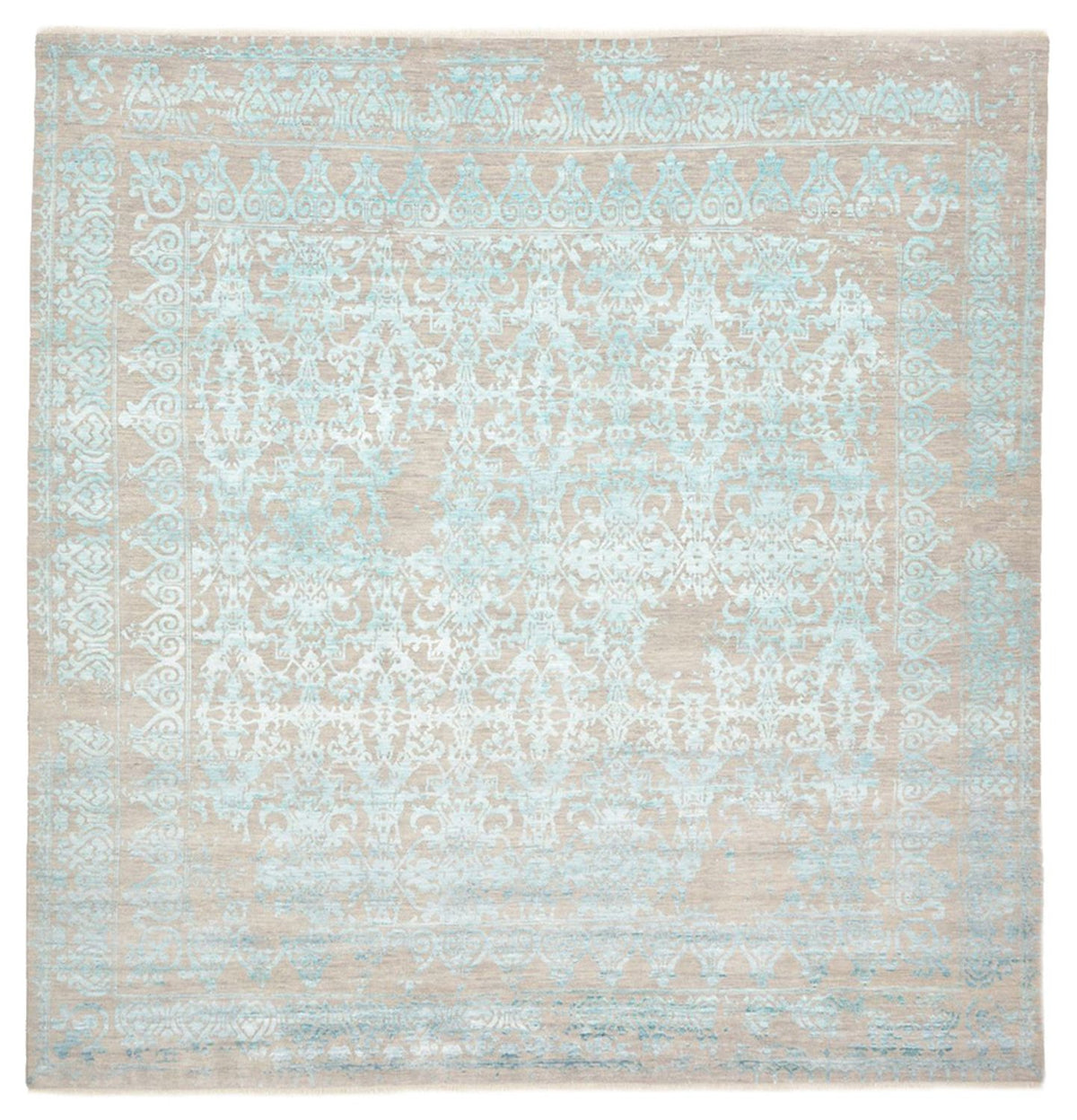 Alfombra de diseño cuadrado  - 309 x 301 cm - azul claro