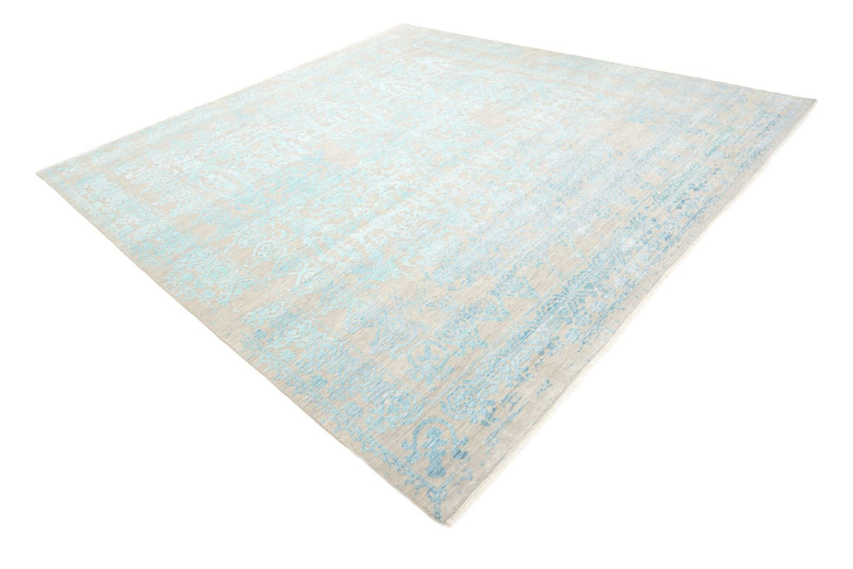 Alfombra de diseño cuadrado  - 309 x 301 cm - azul claro