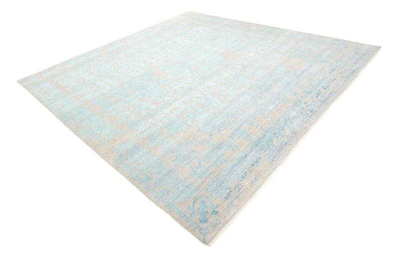 Alfombra de diseño cuadrado  - 309 x 301 cm - azul claro