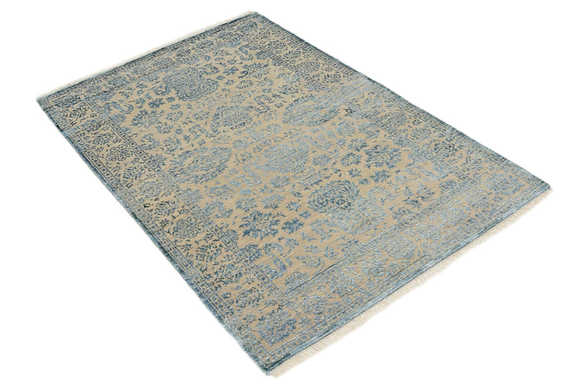 Alfombra de diseño - 151 x 106 cm - azul claro