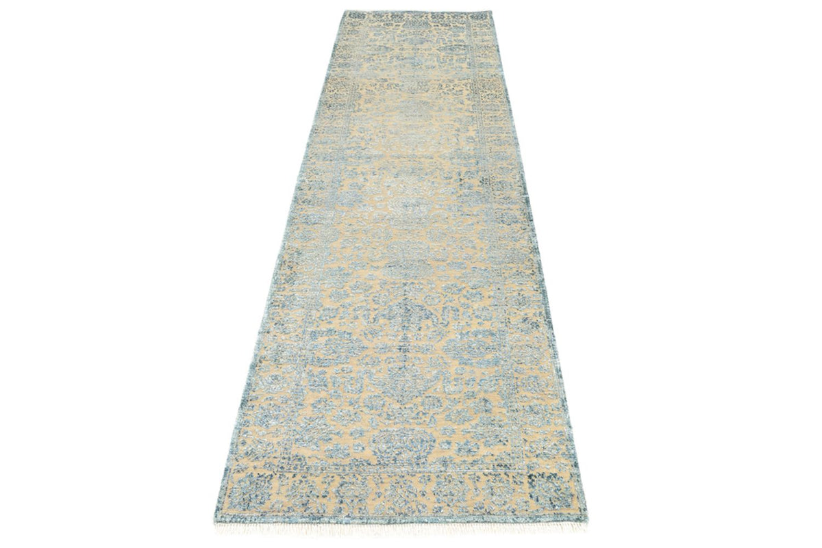 Alfombra de pasillo Alfombra de diseño - 291 x 79 cm - azul claro