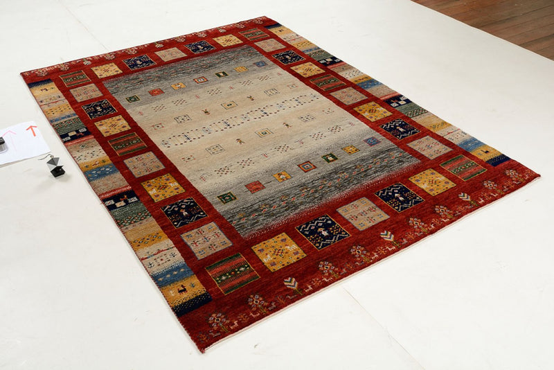 Alfombra Gabbeh - Loribaft Indus - 204 x 150 cm - multicolor