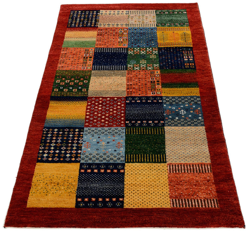 Alfombra Gabbeh - Loribaft Indus - 162 x 91 cm - multicolor