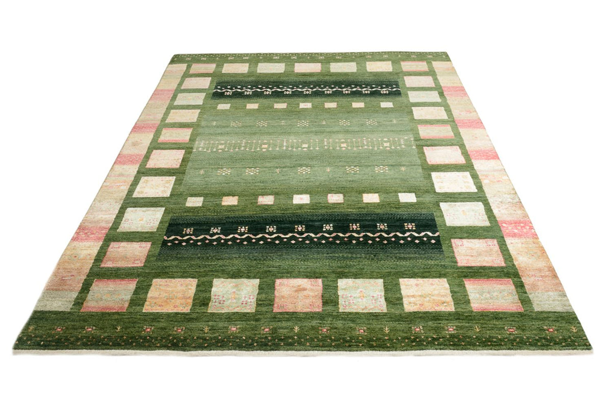 Alfombra Gabbeh - Loribaft Indus - 238 x 173 cm - verde