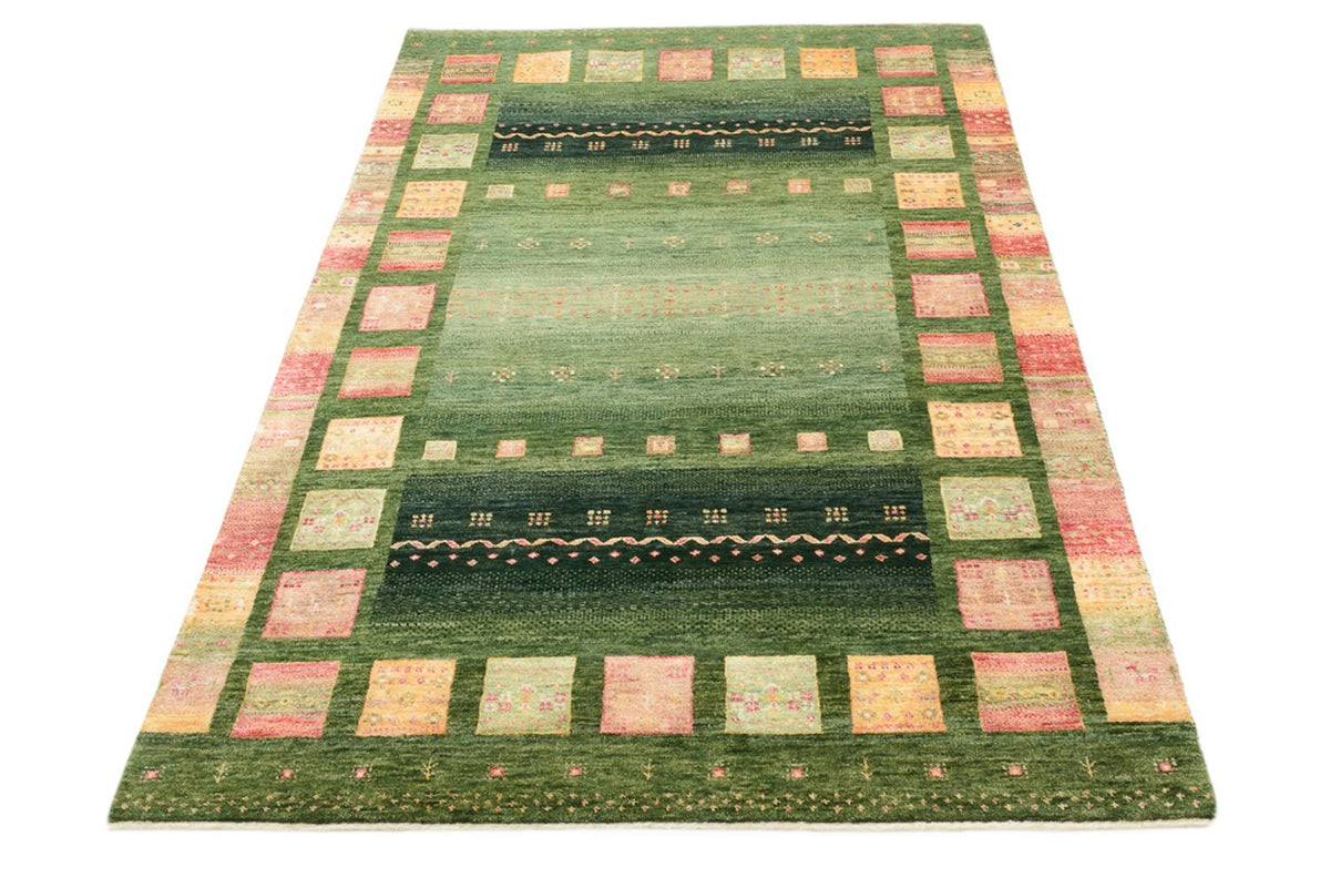 Alfombra Gabbeh - Loribaft Indus - 183 x 127 cm - verde
