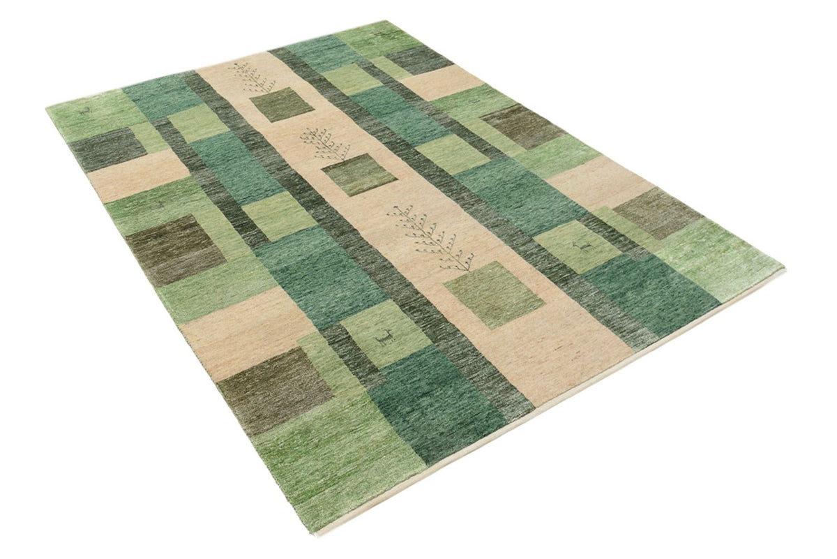 Alfombra Gabbeh - Loribaft Indus - 204 x 150 cm - verde