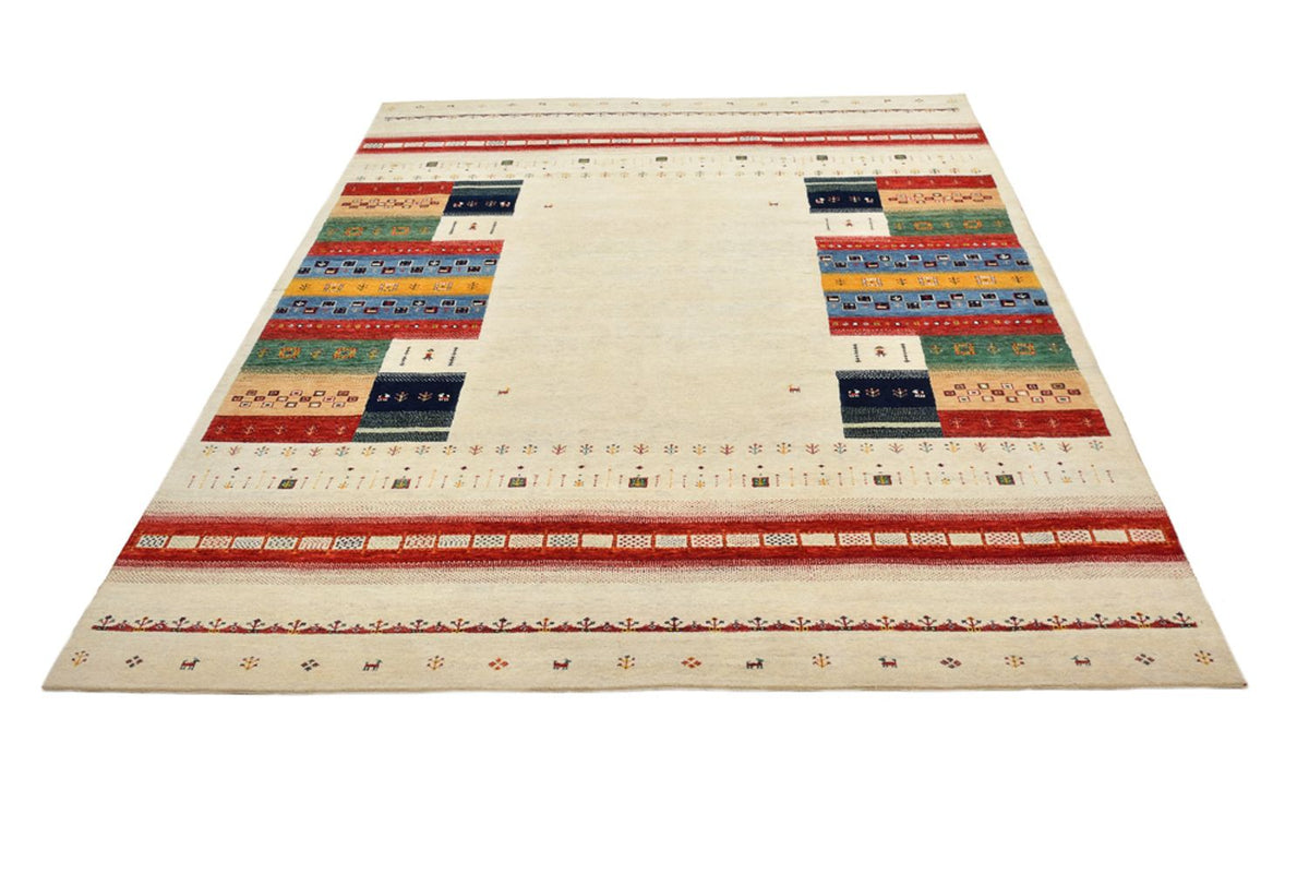 Alfombra Gabbeh - Loribaft Indus - 308 x 246 cm - beige claro