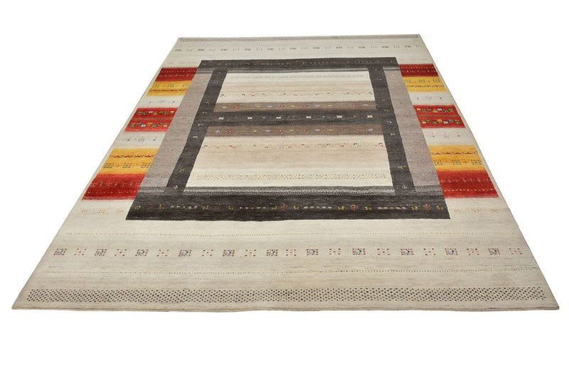 Alfombra Gabbeh - Loribaft Indus - 347 x 254 cm - beige claro