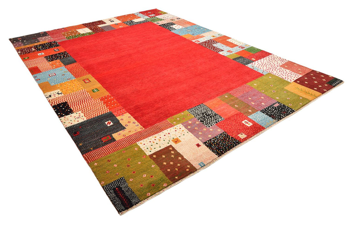 Alfombra Gabbeh - Loribaft Indus - 344 x 251 cm - rojo