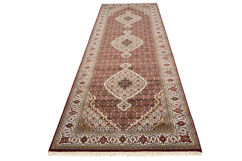 Alfombra de pasillo Alfombra oriental - Tabriz - 362 x 122 cm - beige claro