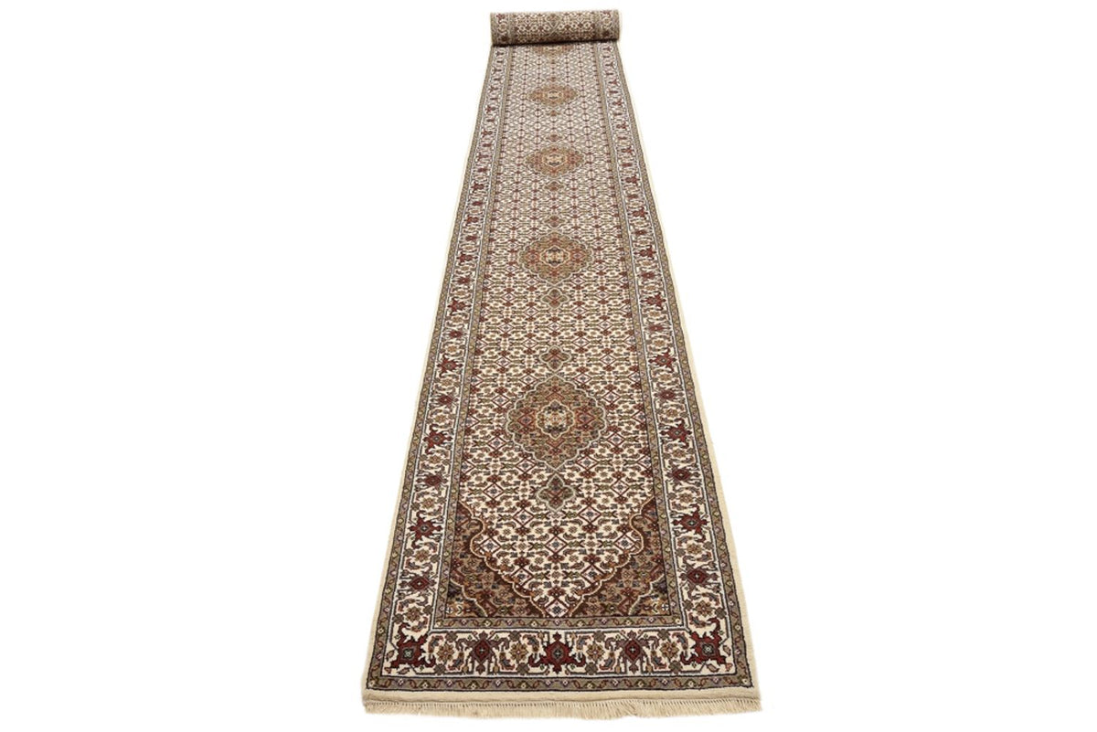 Alfombra de pasillo Alfombra oriental - Tabriz - 602 x 81 cm - beige claro