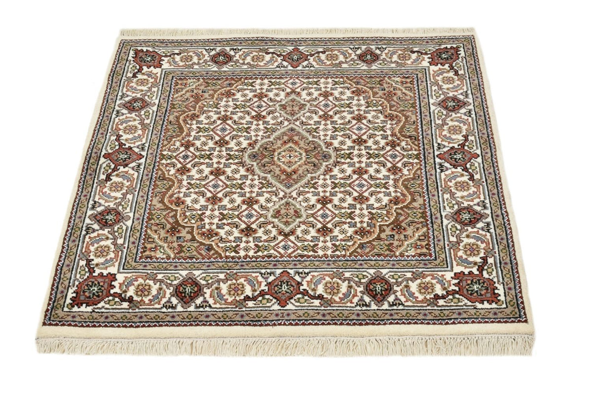 Alfombra oriental - Tabriz - 92 x 89 cm - crema