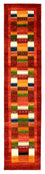 Alfombra de pasillo Alfombra Gabbeh - Loribaft Indus - 386 x 83 cm - rojo