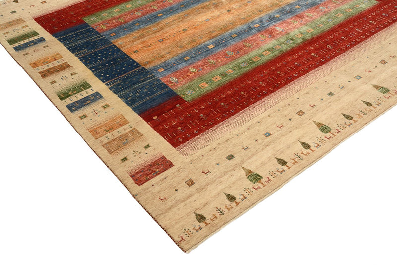 Alfombra Gabbeh - Loribaft Indus cuadrado  - 253 x 246 cm - multicolor