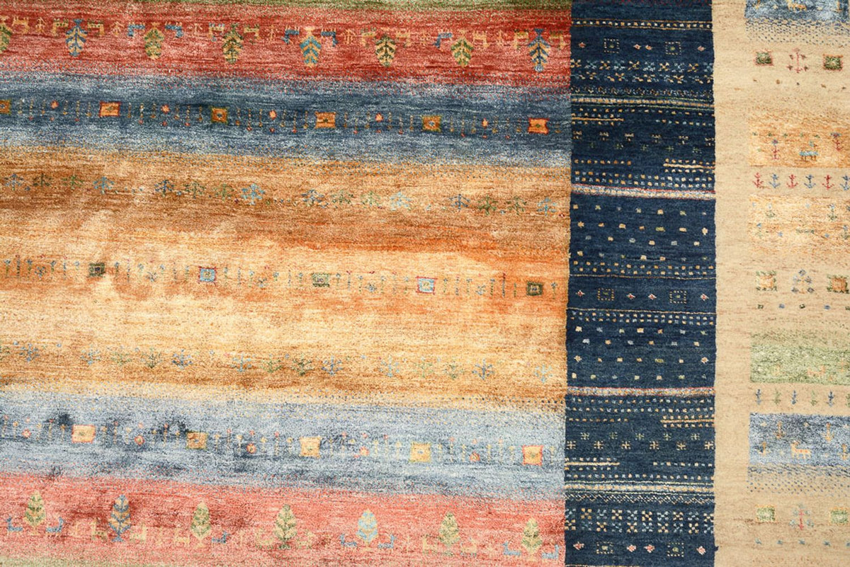 Alfombra Gabbeh - Loribaft Indus cuadrado  - 253 x 246 cm - multicolor