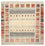 Alfombra Gabbeh - Loribaft Indus cuadrado - 254 x 251 cm - beige claro