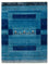 Alfombra Gabbeh - Loribaft Indus - 201 x 152 cm - azul marino
