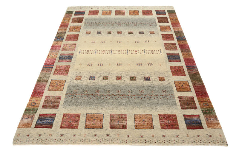 Alfombra Gabbeh - Loribaft Indus - 207 x 158 cm - beige oscuro