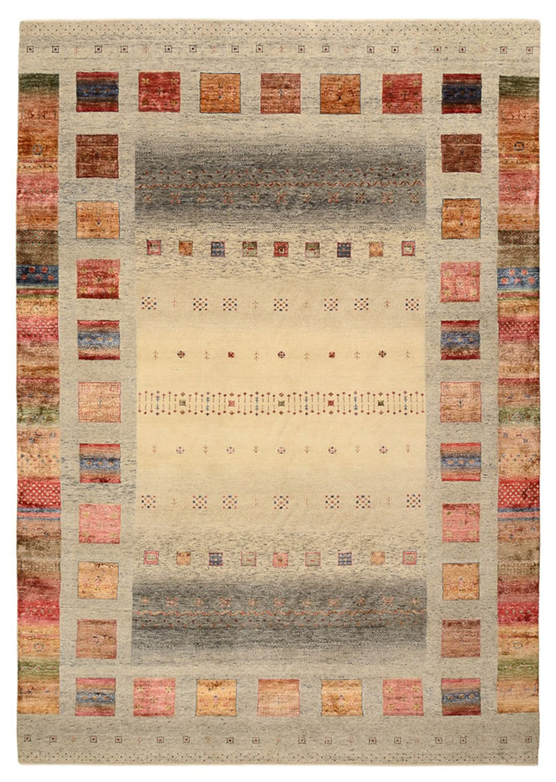 Alfombra Gabbeh - Loribaft Indus - 354 x 248 cm - beige oscuro