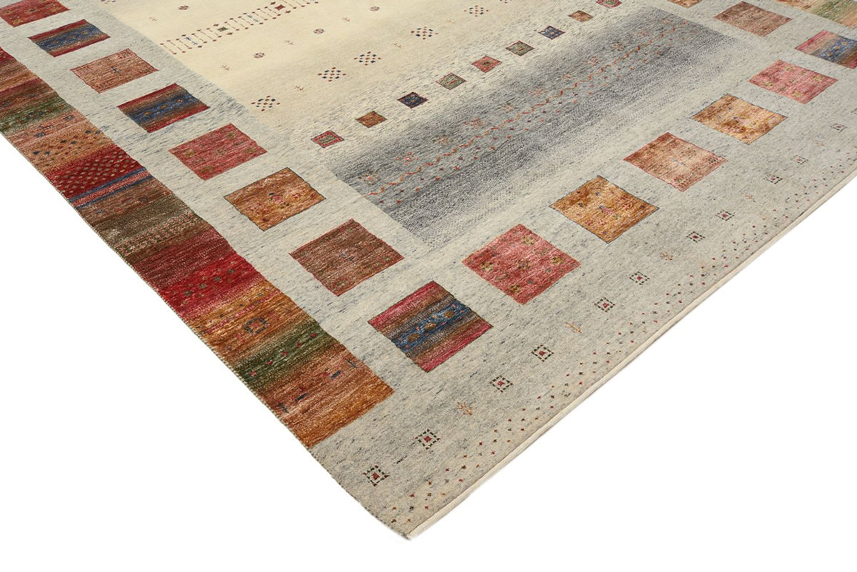 Alfombra Gabbeh - Loribaft Indus - 354 x 248 cm - beige oscuro