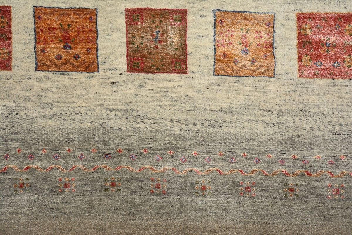 Alfombra Gabbeh - Loribaft Indus - 205 x 157 cm - beige oscuro