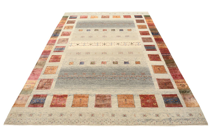 Alfombra Gabbeh - Loribaft Indus - 301 x 207 cm - beige oscuro