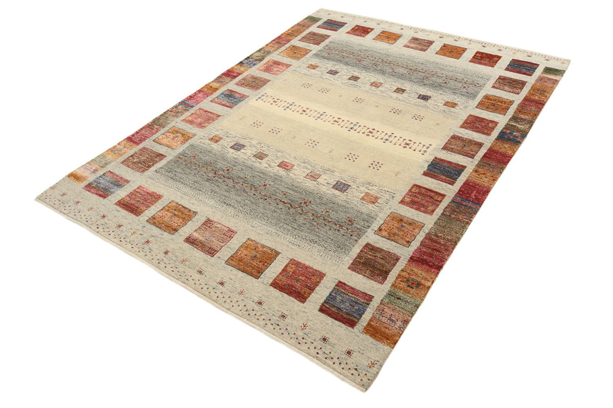 Alfombra Gabbeh - Loribaft Indus - 205 x 154 cm - beige oscuro
