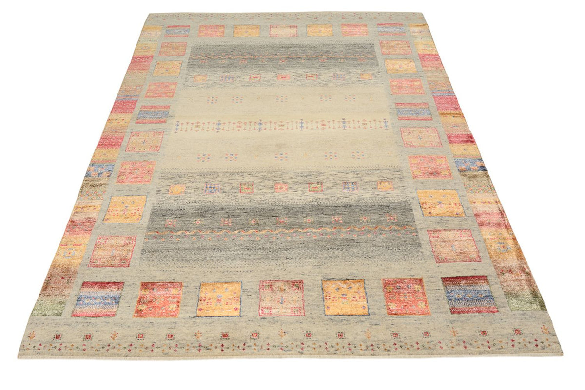 Alfombra Gabbeh - Loribaft Indus - 205 x 154 cm - beige oscuro