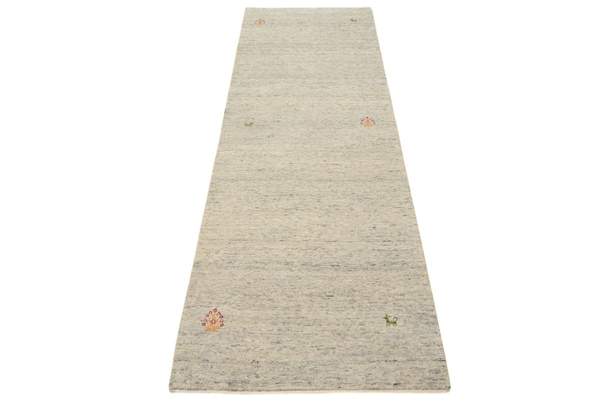 Alfombra de pasillo Alfombra Gabbeh - Loribaft Indus - 238 x 82 cm - beige oscuro