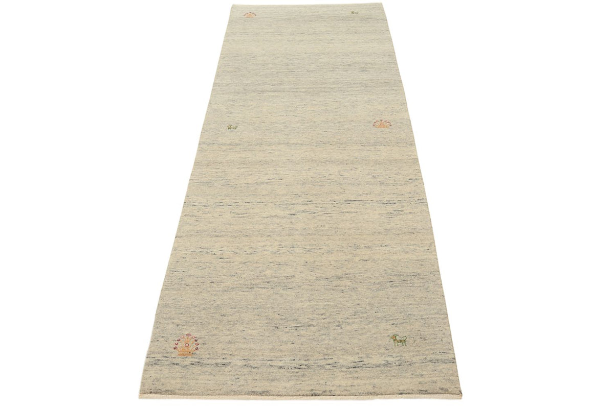 Alfombra de pasillo Alfombra Gabbeh - Loribaft Indus - 241 x 85 cm - beige oscuro
