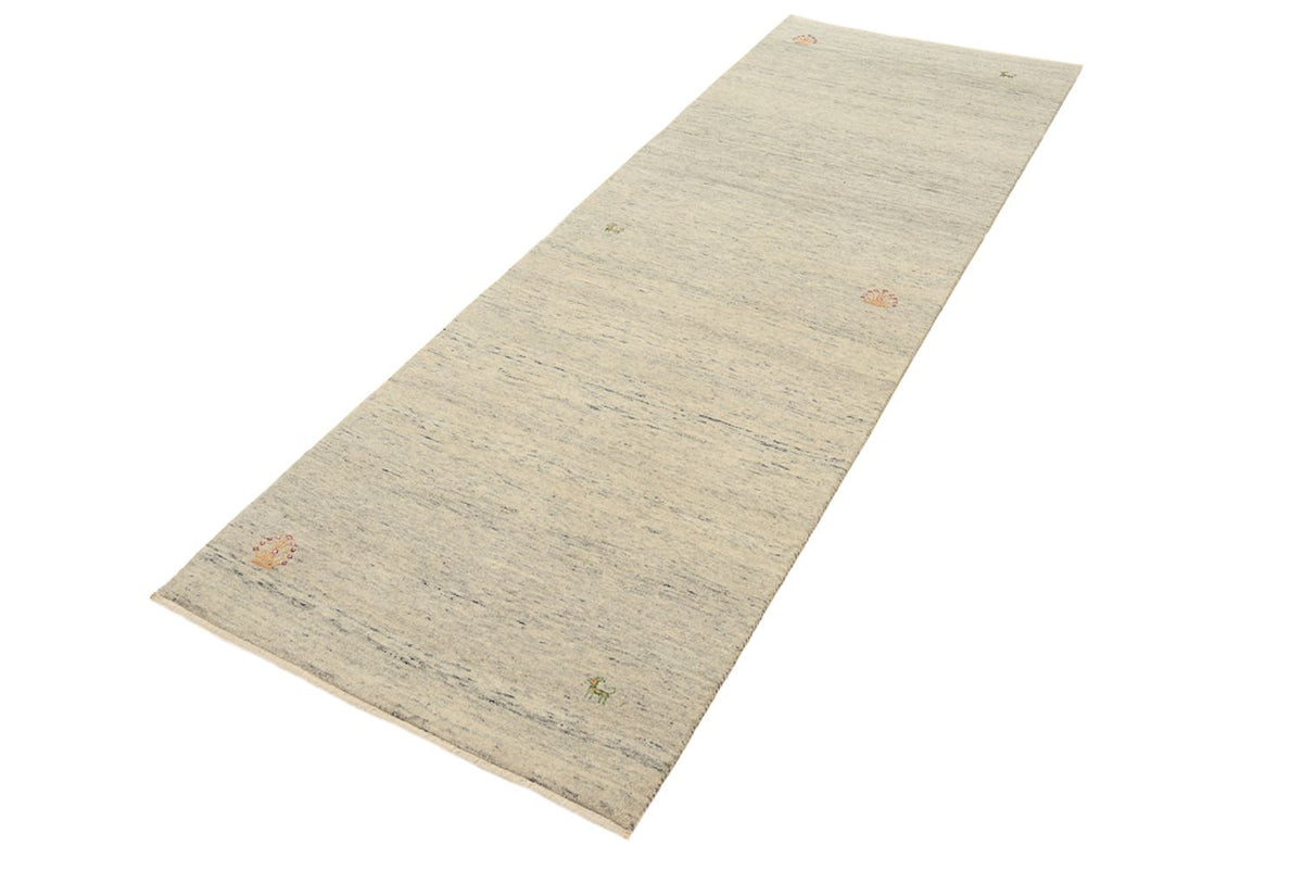 Alfombra de pasillo Alfombra Gabbeh - Loribaft Indus - 241 x 85 cm - beige oscuro