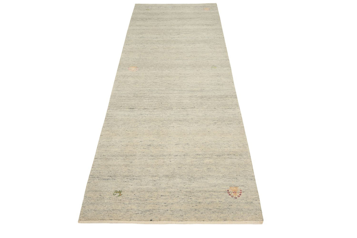 Alfombra de pasillo Alfombra Gabbeh - Loribaft Indus - 241 x 85 cm - beige oscuro