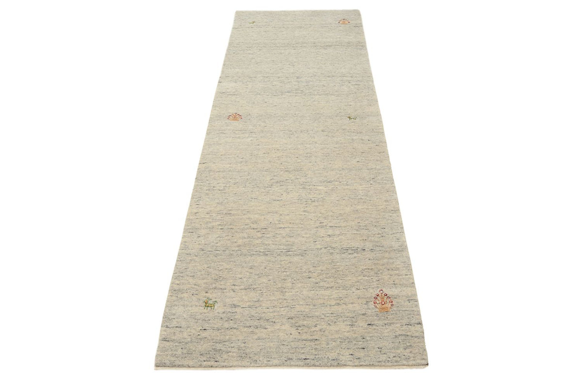 Alfombra de pasillo Alfombra Gabbeh - Loribaft Indus - 237 x 82 cm - beige oscuro