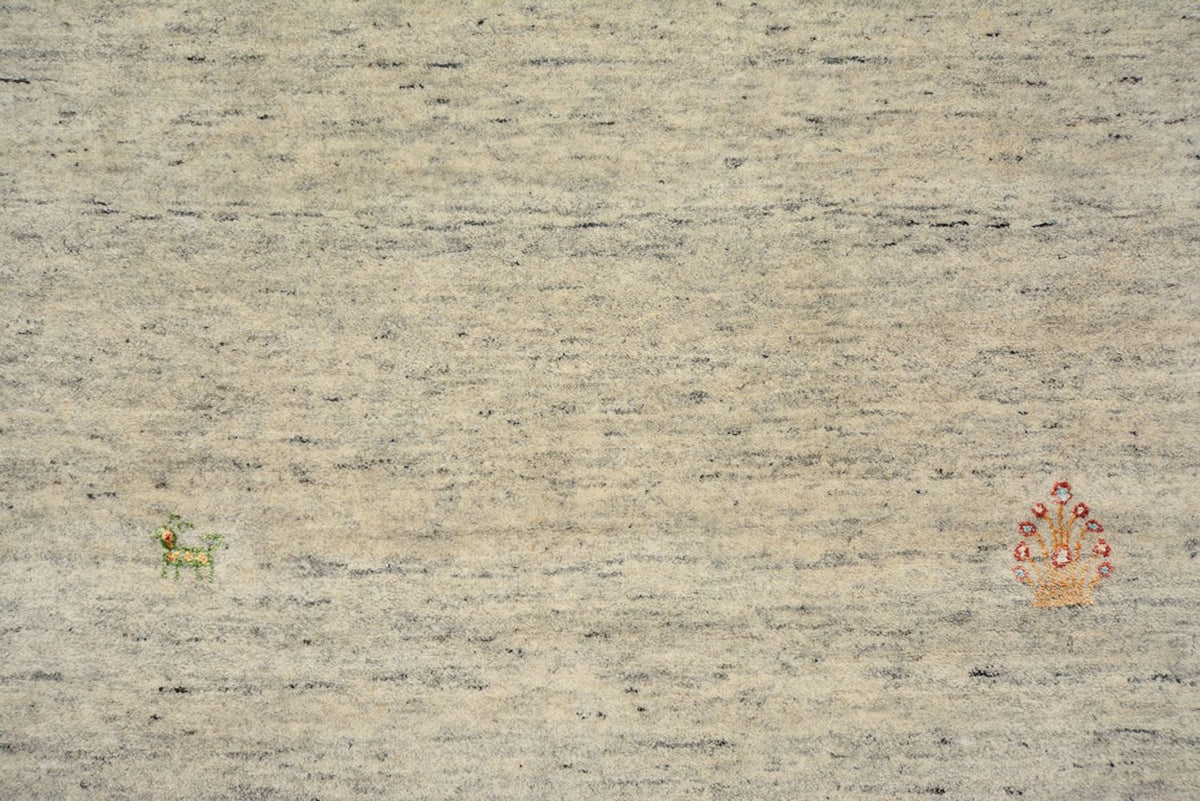 Alfombra de pasillo Alfombra Gabbeh - Loribaft Indus - 237 x 82 cm - beige oscuro