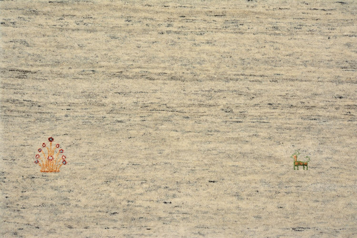 Alfombra de pasillo Alfombra Gabbeh - Loribaft Indus - 295 x 80 cm - beige oscuro