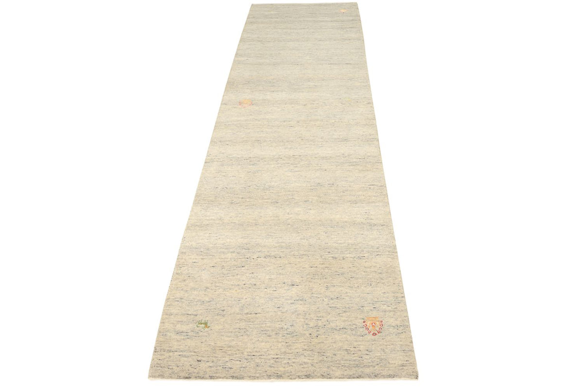 Alfombra de pasillo Alfombra Gabbeh - Loribaft Indus - 295 x 80 cm - beige oscuro