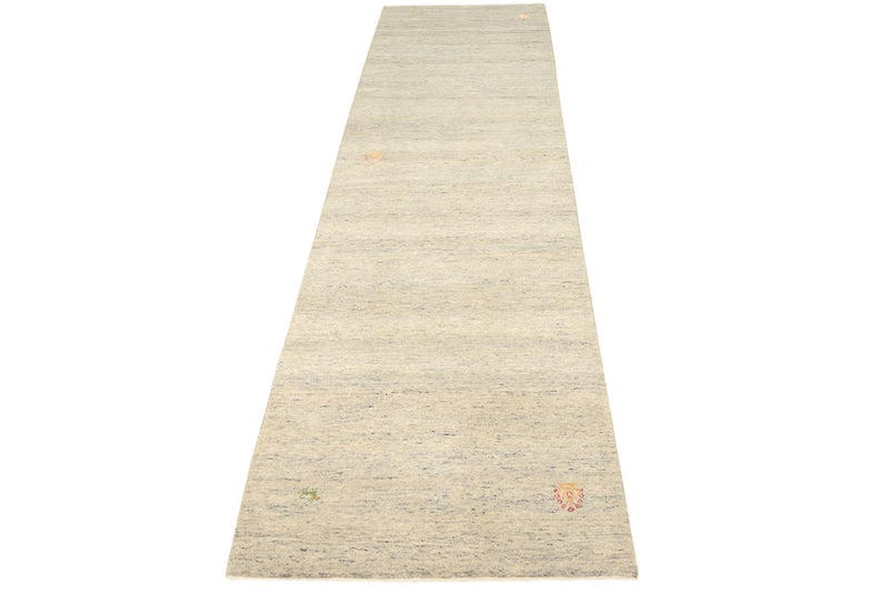 Alfombra de pasillo Alfombra Gabbeh - Loribaft Indus - 295 x 80 cm - beige oscuro