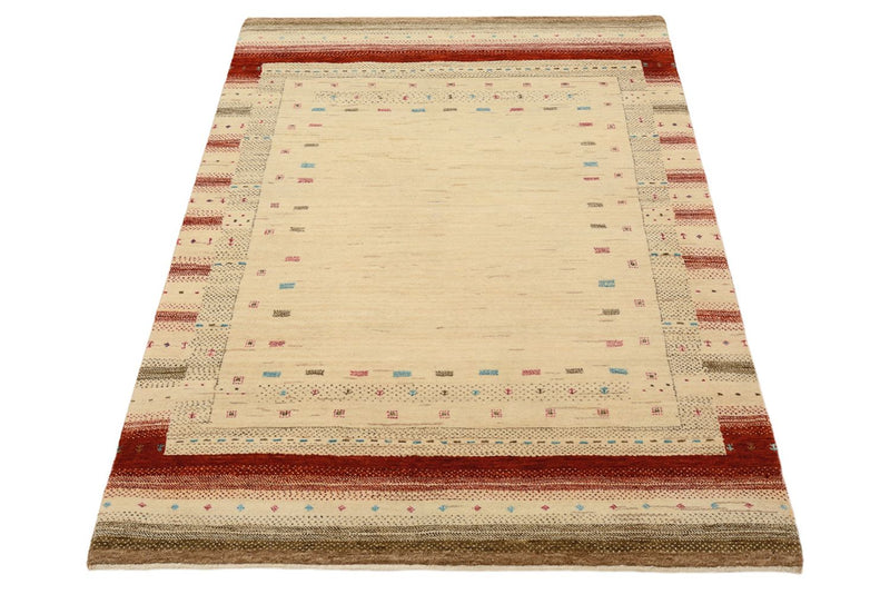 Alfombra Gabbeh - Loribaft Indus - 152 x 106 cm - beige claro