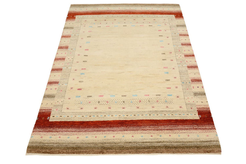 Alfombra Gabbeh - Loribaft Indus - 152 x 106 cm - beige claro