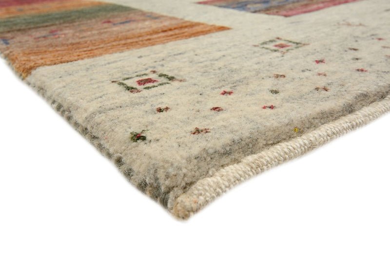 Alfombra Gabbeh - Loribaft Indus cuadrado  - 249 x 248 cm - beige oscuro