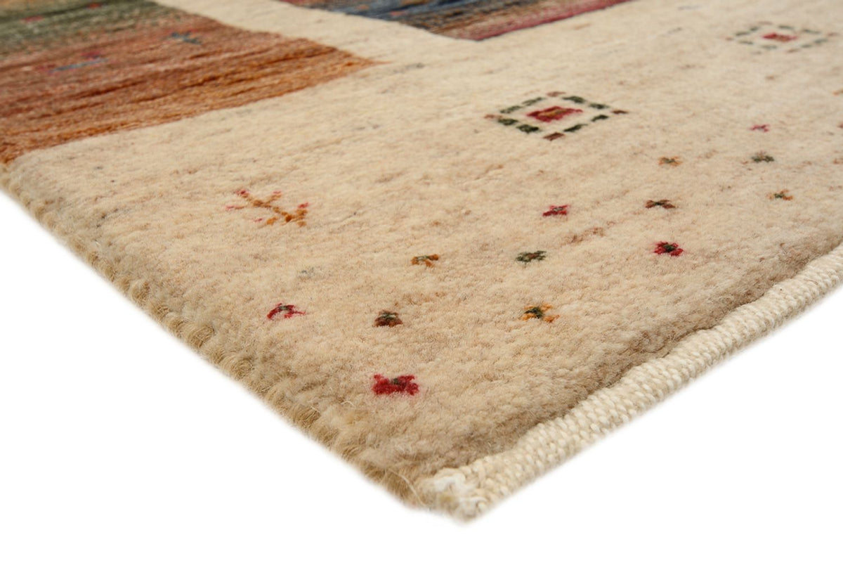 Alfombra Gabbeh - Loribaft Indus cuadrado  - 204 x 202 cm - beige claro
